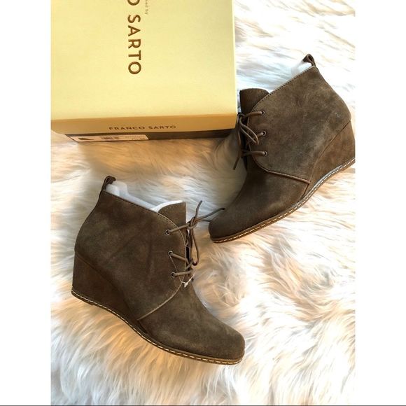 Franc Sarto suede wedge booties - Picture 2 of 5